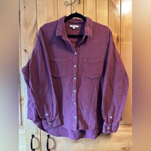 Madewell Button-Down Shirt in Plum